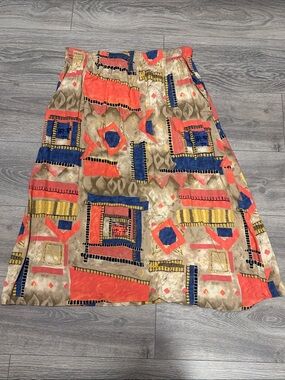 Vintage Prophecy Rayon Elastic Waist Pull on Skirt L
